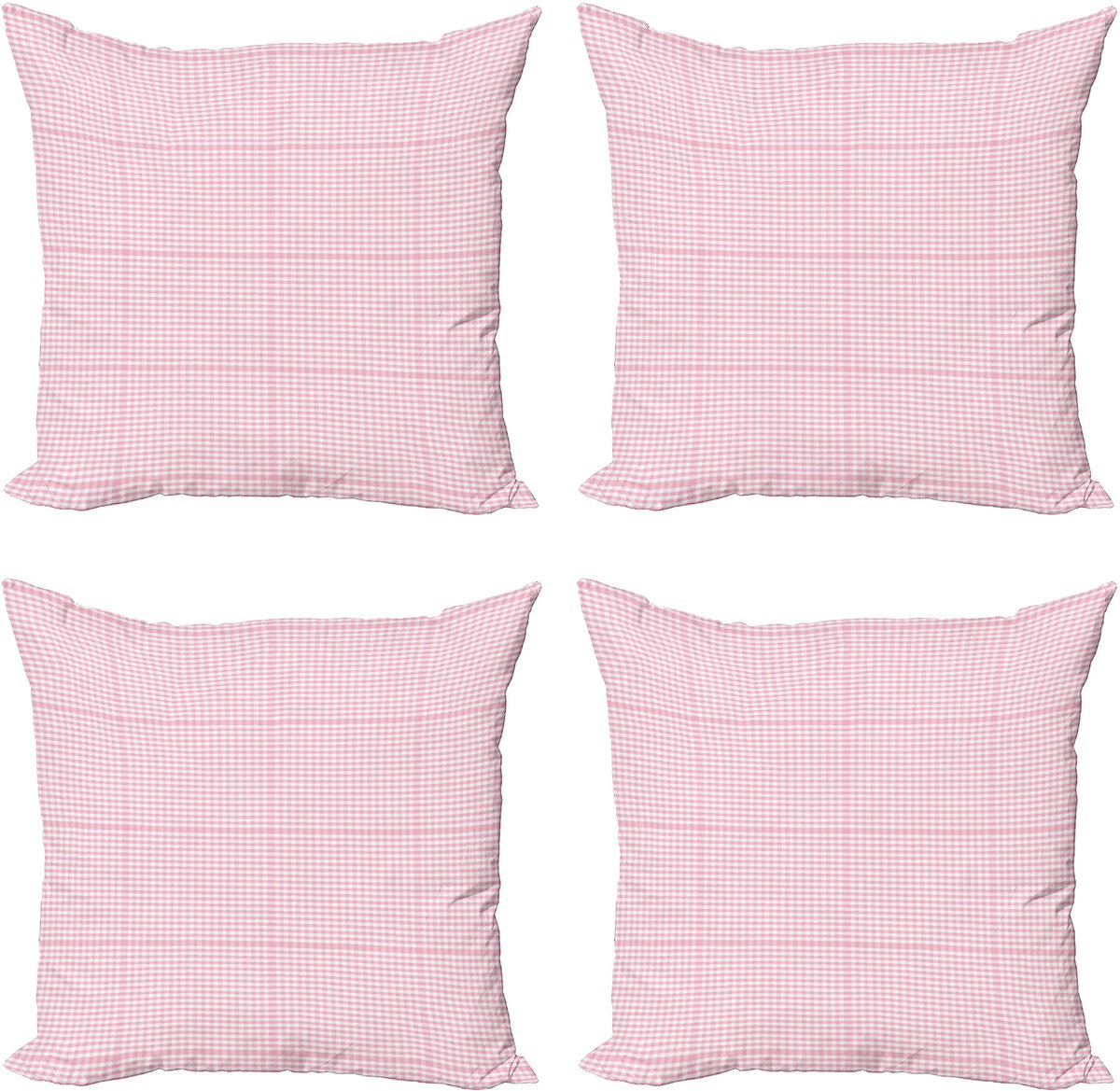 New Bed Picknick Basis Picknick Gingham Ruit Decoratieve Sierkussenhoes Set van 4 voor Bank Slaapkamer Woonkamer, 41cm x 41cm Gedrukte Kussenhoes