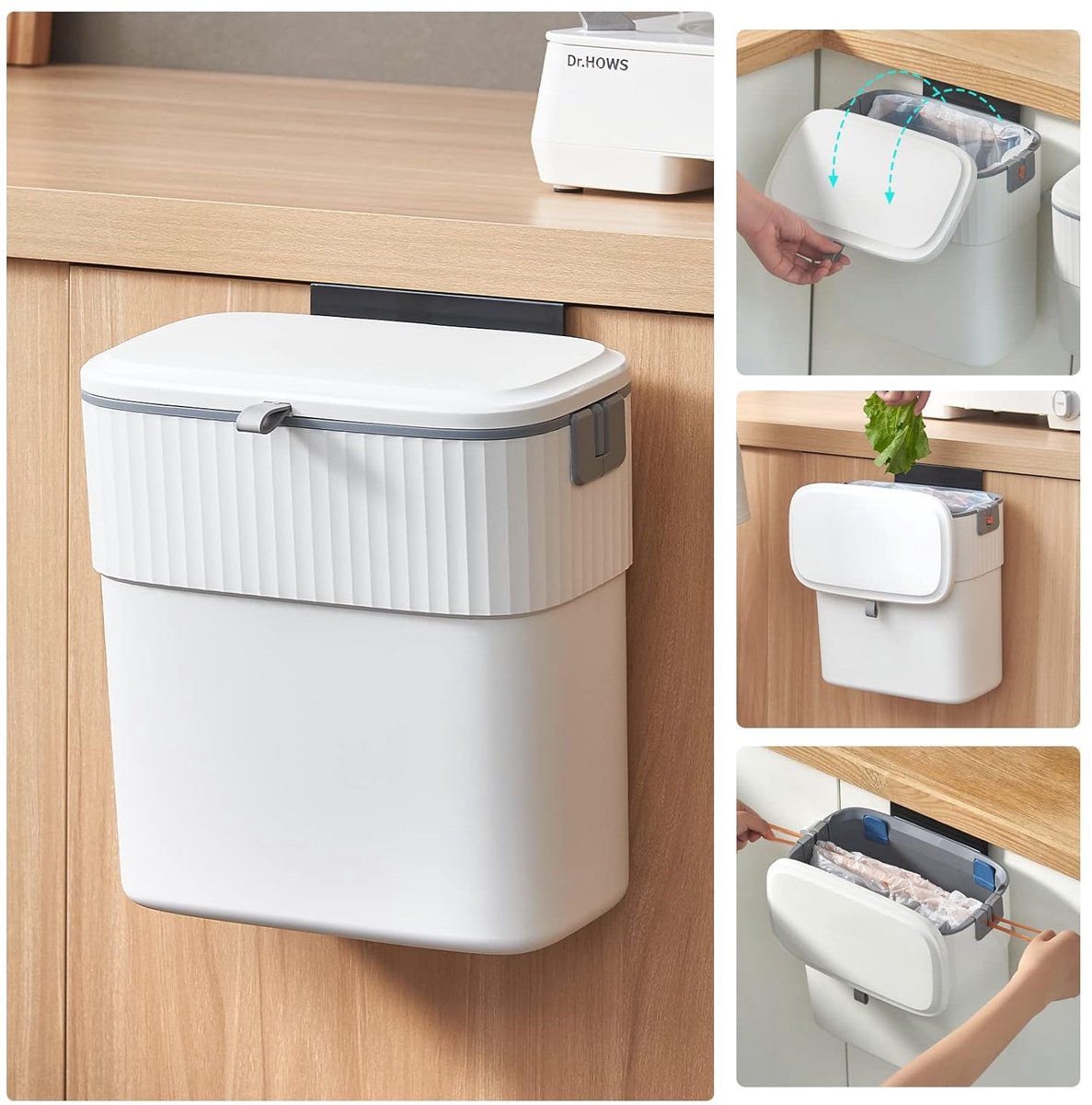 Hangende Afvalbak voor Keuken - Compacte 2,5 Gallon Compostbak voor Kastdeur