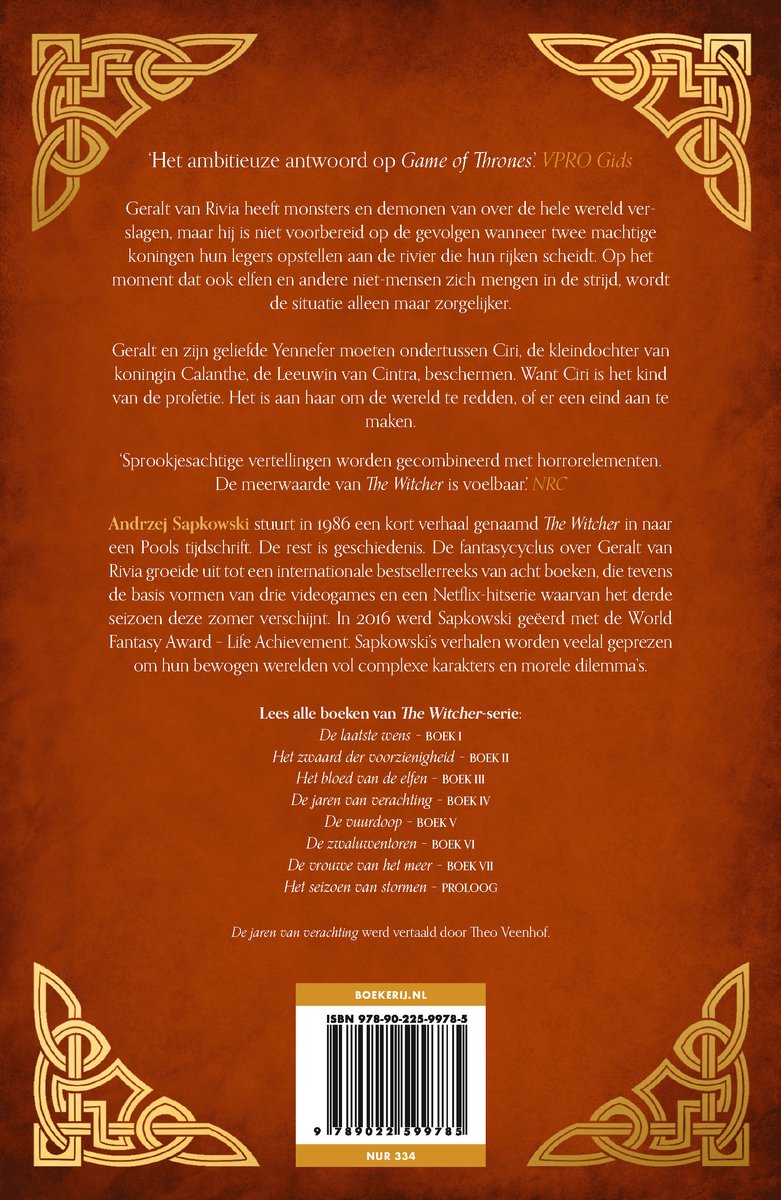 The Witcher 4 - De jaren van verachting - back cover