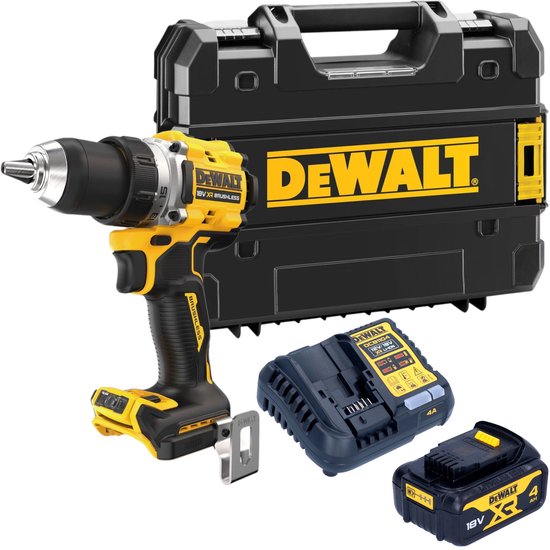 DeWalt DCD 800 M1T accuboormachine 18 V 90 Nm borstelloos + 1x accu 4.0 Ah + lader + TSTAK