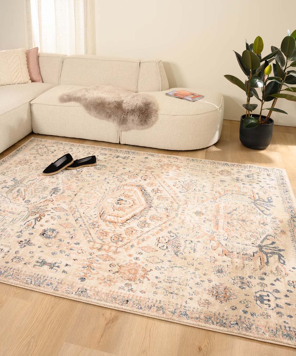 Tapeso Bohemian vloerkleed - Fancy Kavya ivoor/multi 160x230