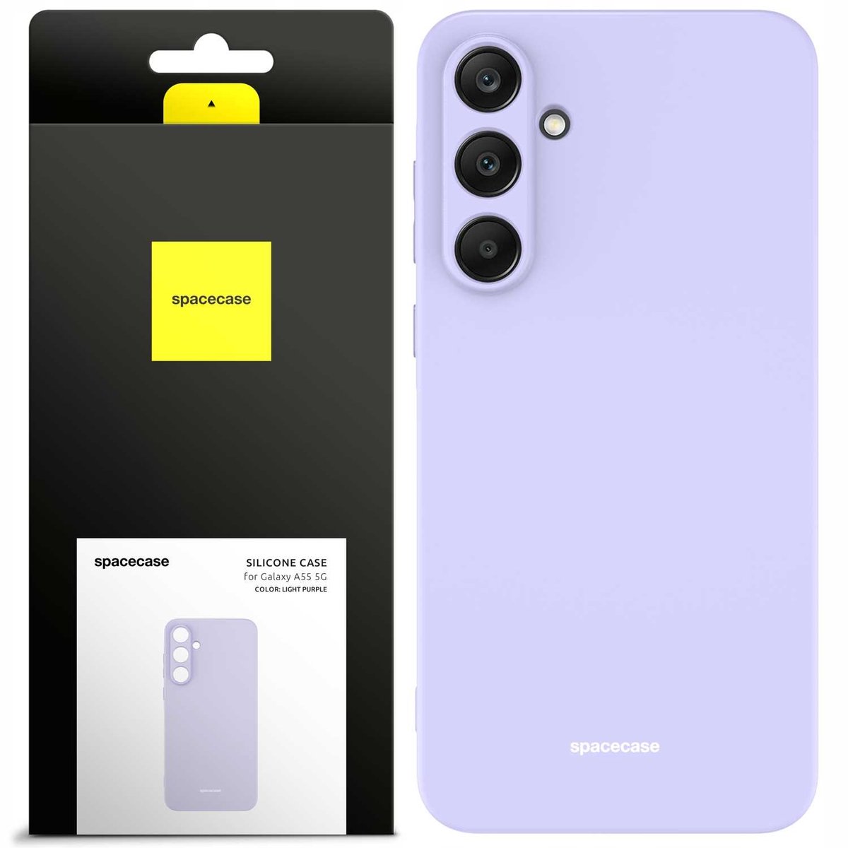 Spacecase Siliconen Hoesje Galaxy A55 5G Voor Telefoon Paars