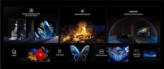 TCL 55C6KS - 55 inch - 4K QD-MiniLED - 2025 | bol