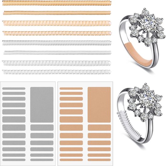 46 Stuks Ringverkleiners - Onzichtbare Adapters Voor Te Grote Ringen | Spiraal En EVA Schuim Voor Dames En Heren