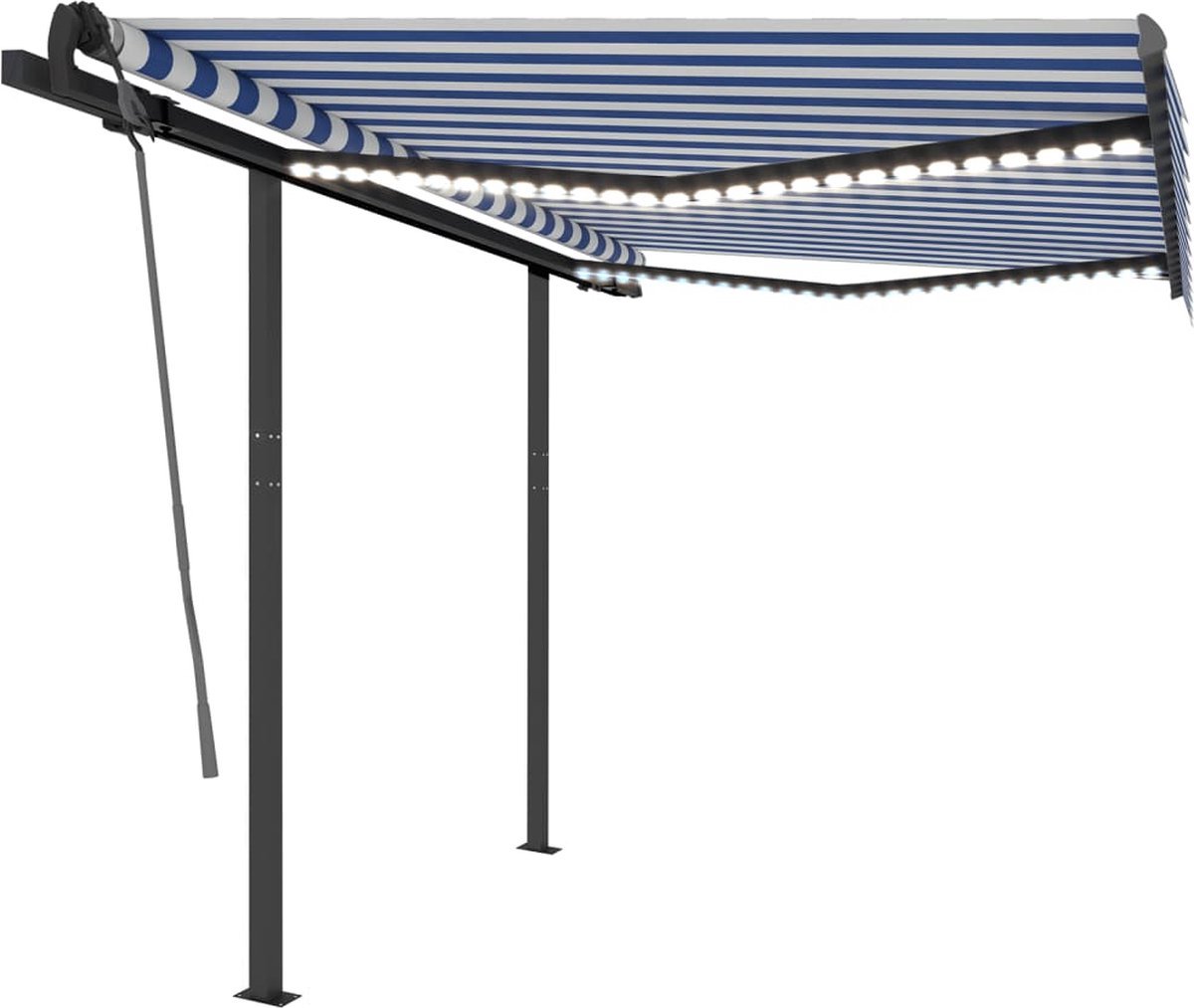 "Outdoor canopy with parasol, sunshade, and veranda, branded by The Living Store."