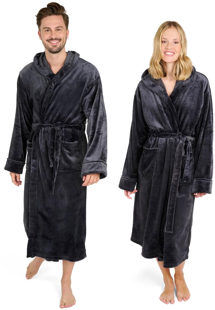 My Ninki ® Luxueuze Unisex Badjas met Kap en Zachte Stof voor Sauna en Douchecomfort