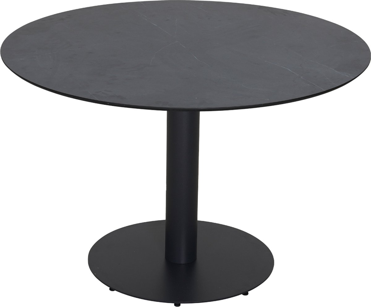 Lisomme Sieb ronde tuintafel zwart - Ø110 cm