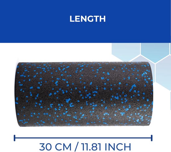 EVEREST FITNESS Rouleau De Massage 30cm – Moyen Ferme – Livre D'Exercices Offert – Pour Dos Et Colonne