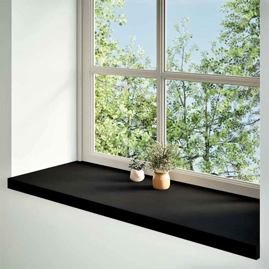 Vensterbank, pvc, 40 cm x 110 cm, wit, vensterbank, voor binnen, per meter, woonkamer, decoratie, kunststof