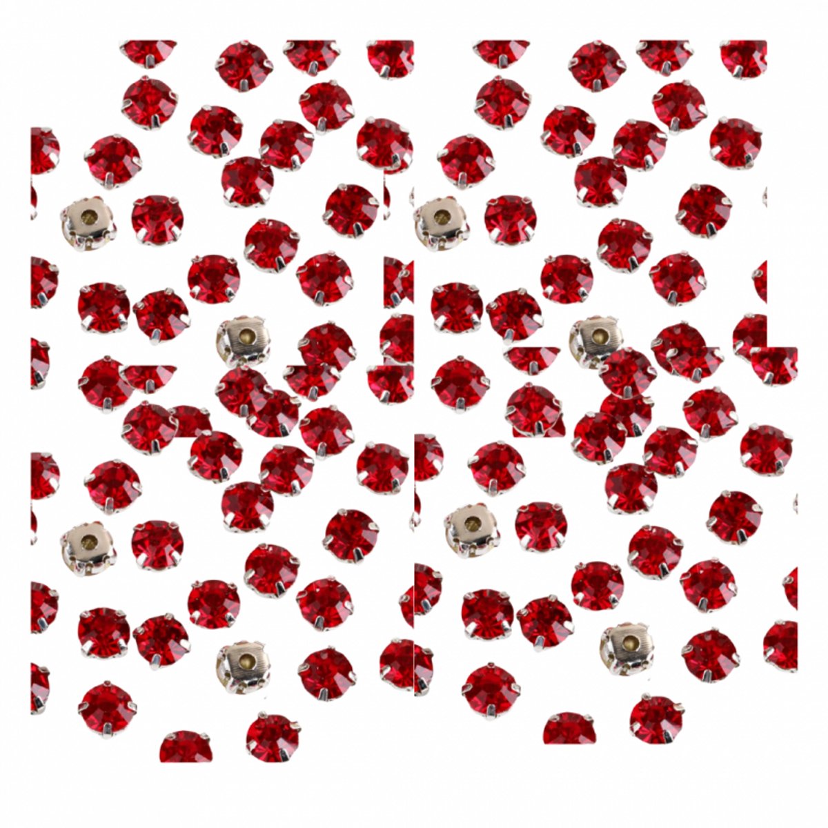 75 rode naai steentjes 5 mm - Charme Bijoux