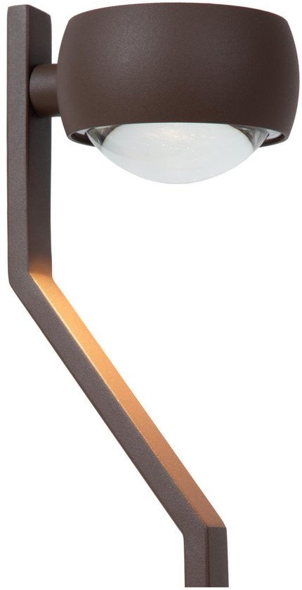 Lucide ESTAL - Sokkellamp - LED - 1x9W 2700K - IP54 - Roest bruin
