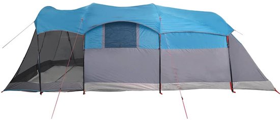 vidaXL Tunneltent 8-persoons Blauw Waterdicht Kampeertentoonstelling - Familietent - Gezinstent - Tunneltent - Waterslot van Vidaxl — afbeelding 3