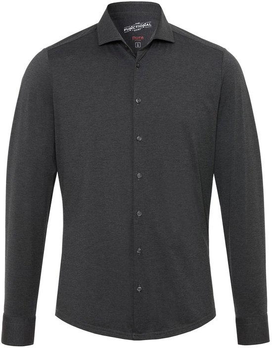 Pure - H.Tico La Chemise Fonctionnelle Anthracite - Homme - Taille 37 - Coupe Slim