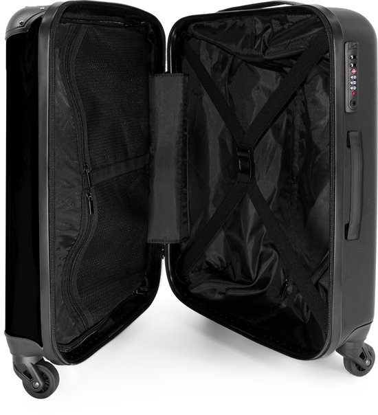 NoBoringSuitcases.com® - Kinderkoffer groot - Kindertrolley koffer - Wolf - Neon - Rolkoffer lichtgewicht - Reiskoffer met 4 wielen - Grote trolley XL - 20 kg bagage