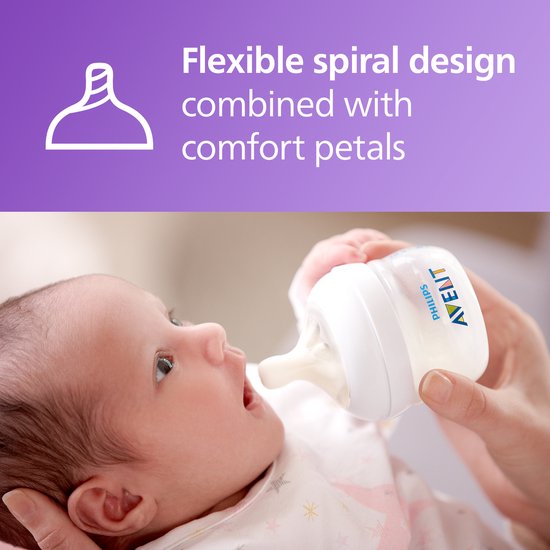 Philips Avent Natural babyfles - langzame flow - 60ml - SCF039/17 van Merkloos — afbeelding 3