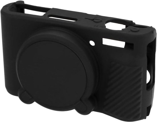 1 stuk siliconen beschermhoes voor cameratas - zachte rubberen hoes om vallen te voorkomen (Compatibel met Canon PowerShot SX740 SX730 HS) - zwart