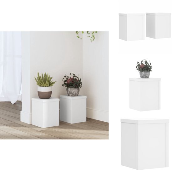 VidaXL Vierkant Plantenrek Maria(wit VidaXL Vierkant Plantenrek Maria(wit