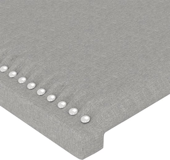 vidaXL Cadre de lit sans matelas 90x200 cm tissu gris clair - Cadre de lit Met Hoofdeinde - Cadres de lit Met Hoofdeindes - Lit - Meuble de couchage