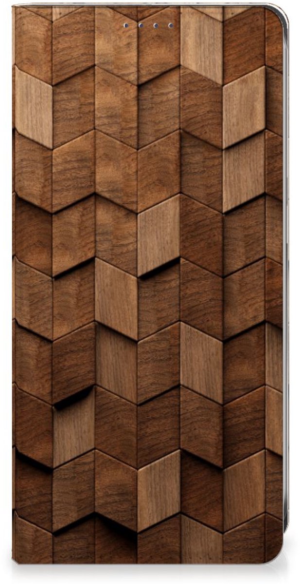 Book Wallet Case voor Samsung Galaxy S24FE Wooden Cubes