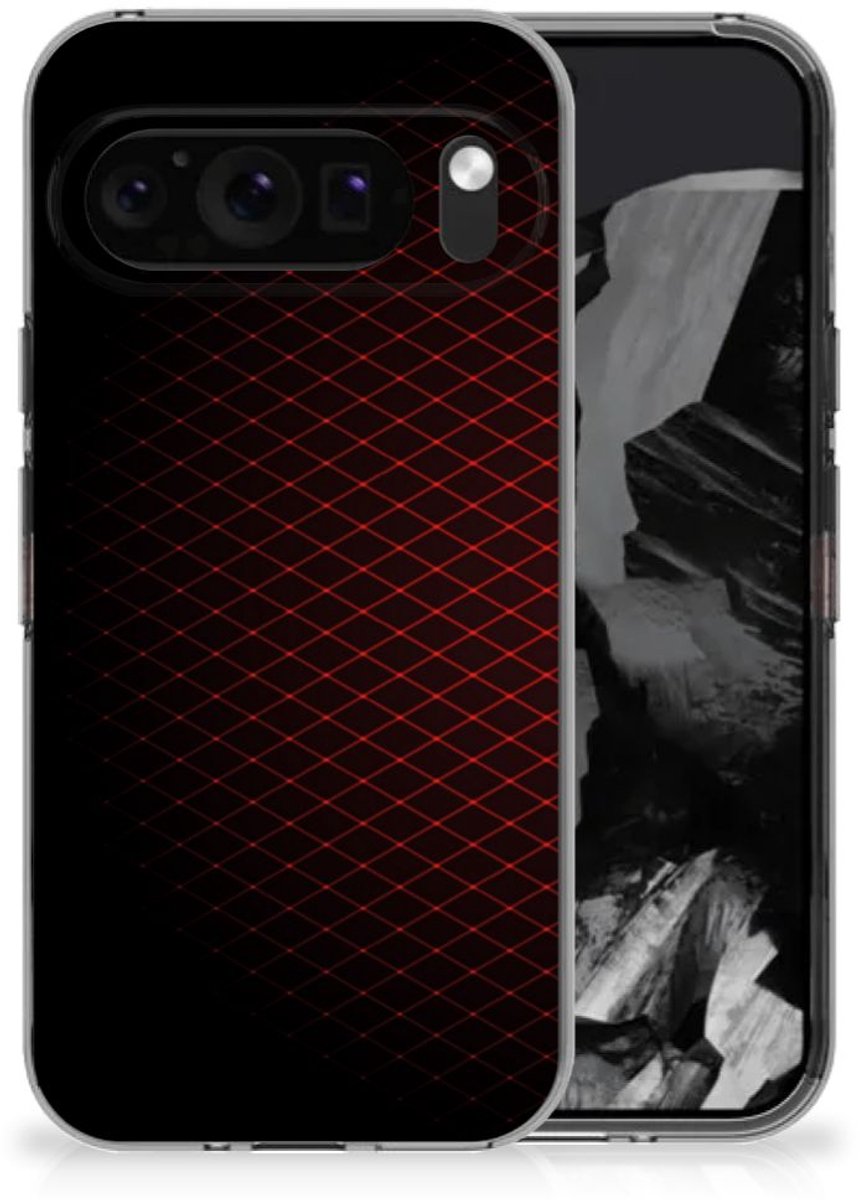Google Pixel 9 Pro XL TPU bumper Geruit Rood