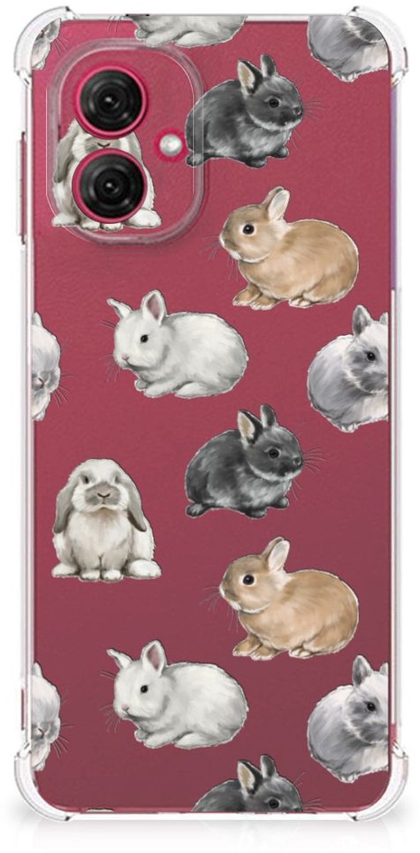 Case Anti-shock voor Motorola Moto G55 Konijntjes