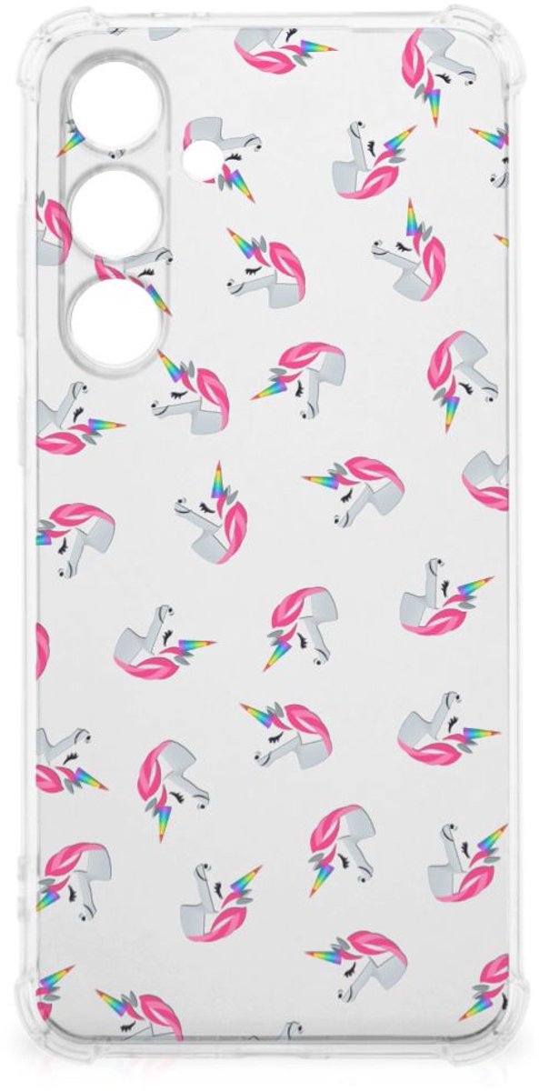 Doorzichtige Silicone Hoesje voor Samsung Galaxy S24 FE Unicorns