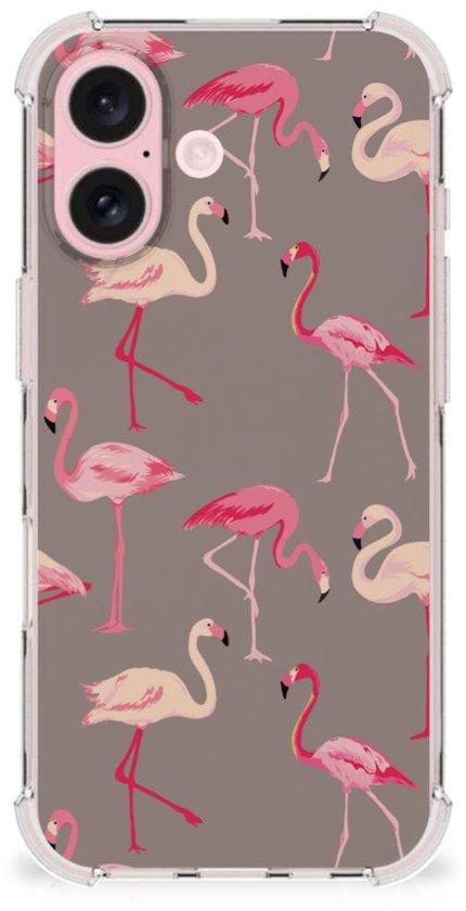 iPhone 16 Case Anti-shock Flamingo