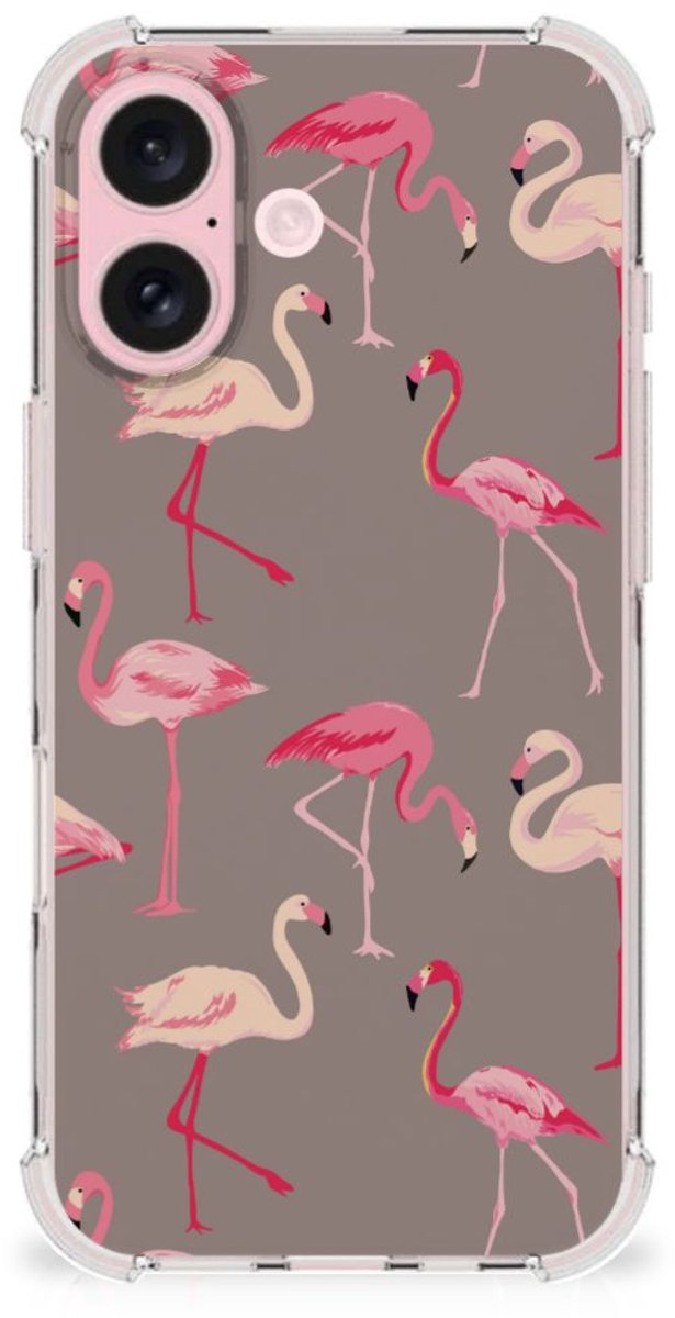 iPhone 16 Case Anti-shock Flamingo