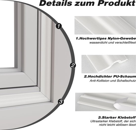 Tochtstrip schuifdeur 7 mm x 6 mm