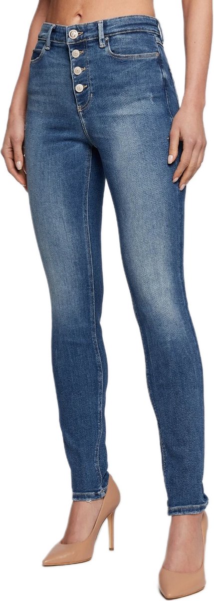 Dames jeans Guess blauw 1981 BLOOTGESTELDE KNOP