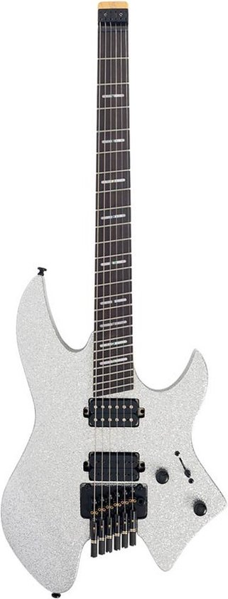 Sire Larry Carlton X6 6-String Headless Silver Sparkle elektrische gitaar met gigbag