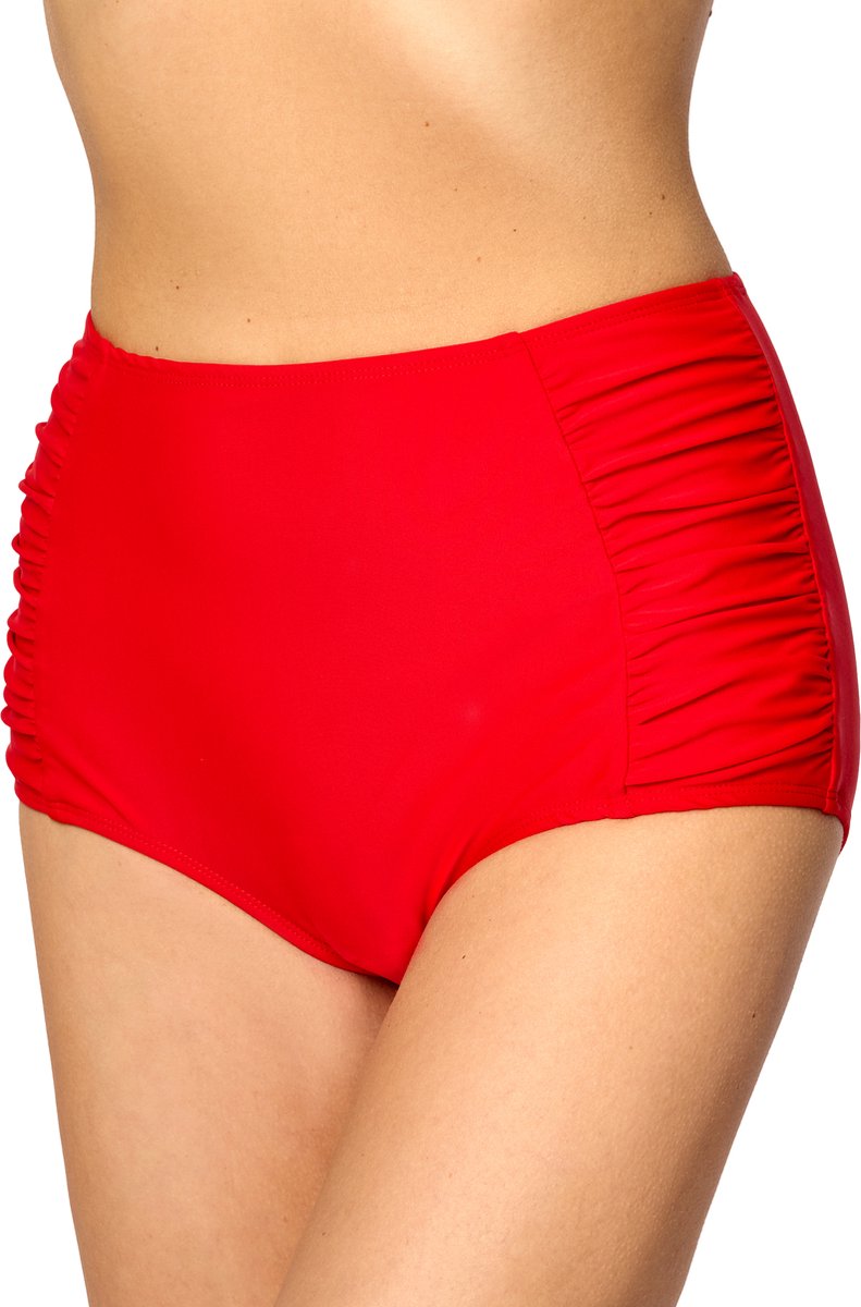 Merry Style Dames Zwembroek - Bikinibroekje - Elastische tailleband – Polyamide & Elastaan – Rood (4186) – 38 - MS-MS10-119-SL