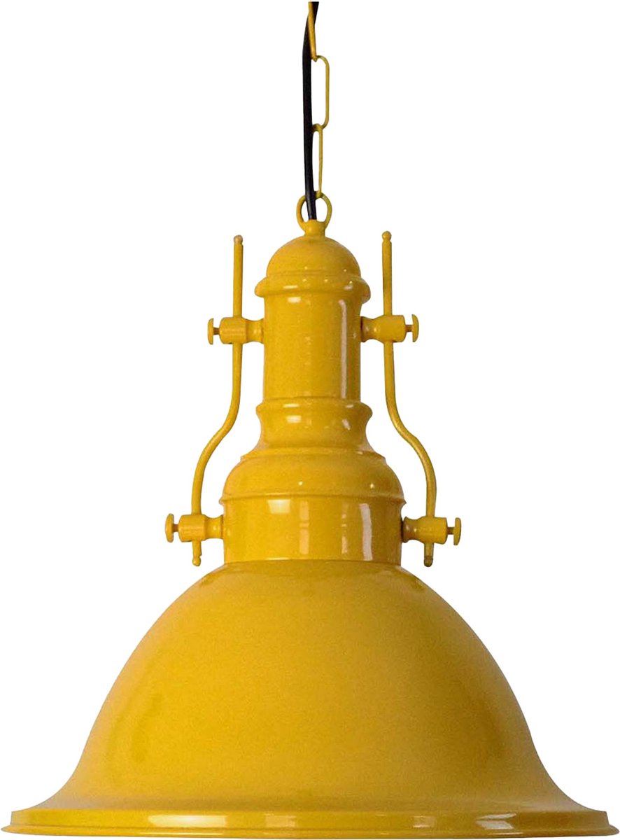 Bamyum Turami hanglamp, industriële Modern stijl, Ø35 cm, geel metalen lamp