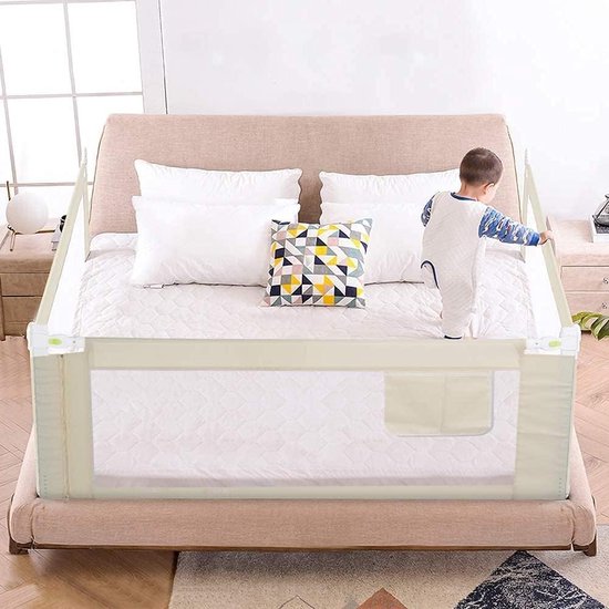 Veiligheidsbarrière voor kinderbedden draagbaar bedhekje - 8 standen verstelbaar - met