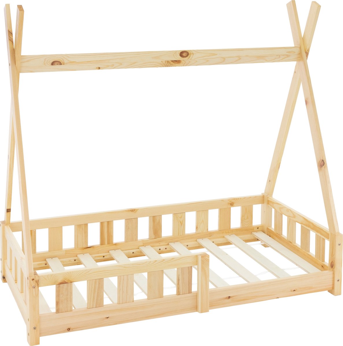 ML-Design Tipi Kinderbed 70 x 140 cm Naturel