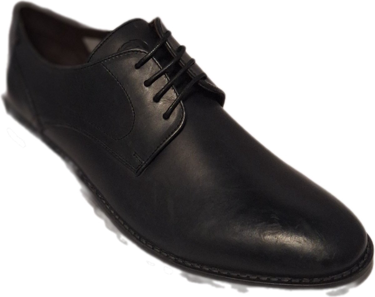 Base London -KLASSIEKE HERENSCHOEN-WAXY BLACK-LEER