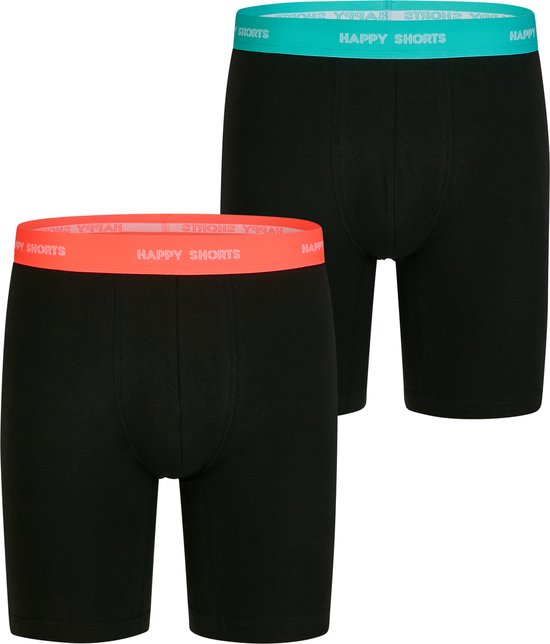 Happy Shorts American Boxer Shorts Men's Boxer Shorts, Pack of 3, Various Colours, S-XXL, Solid Black Happy Shorts American Boxer Shorts Men's Boxer Shorts, Pack of 3, Various Colours, S-XXL, Solid Black