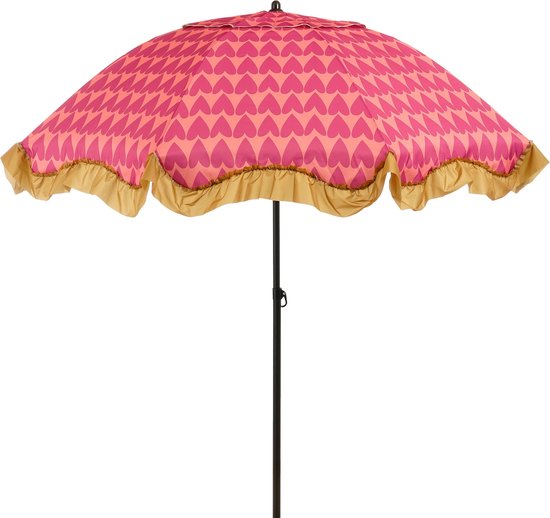 Mica Decorations Heart Parasol - H238 x Ø220 cm - Roze