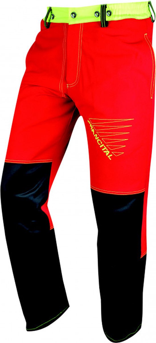 Francital Prior move 4 way stretch kettingzaagbroek klasse 1 - rood/geel - Maat: XS - Rood Geel