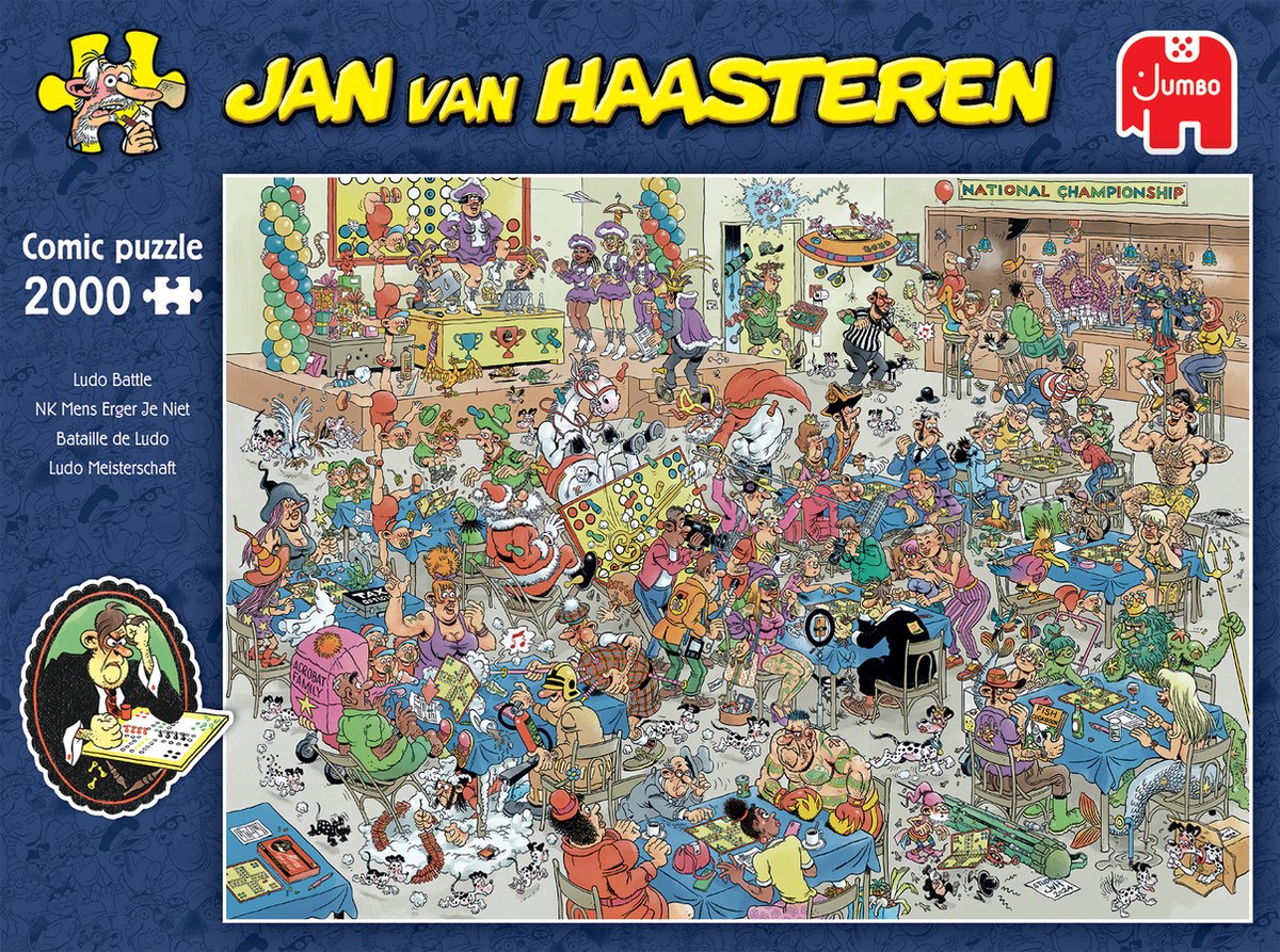 Jan van Haasteren NK Mens Erger Je Niet - Puzzel 2000 stukjes volwassenen - Legpuzzels — afbeelding 3