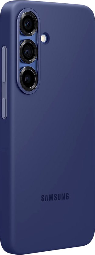Samsung Galaxy S25 hoesje silicone blauw, flexibel, schokabsorberend, camera bescherming, lichtgewicht case