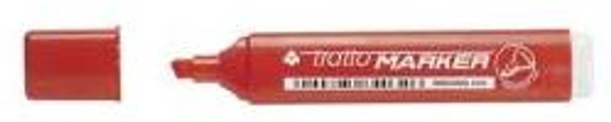 Tratto Marker permanente marker Beitelvormige punt Rood 12 stuk(s)