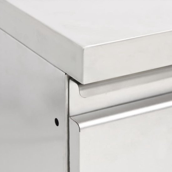 Armoire de cuisine commerciale The Living Store - 50 x 60 x (95 - 96) cm - Acier inoxydable