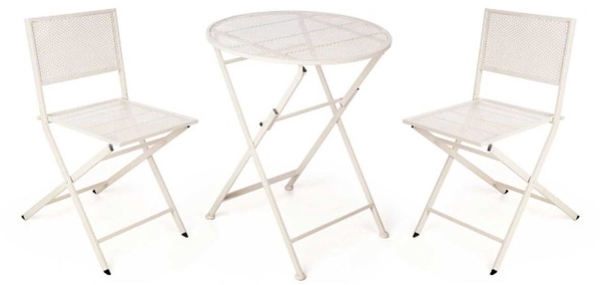 Tafel met twee stoelen Ibergarden HS23377/78 Wit
