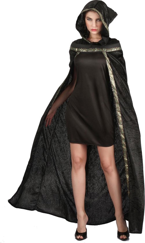 nog een keer spreiding Verdorie LUCIDA - Lange zwarte heksen jurk voor dames - S - Accessoires > Capes |  bol.com
