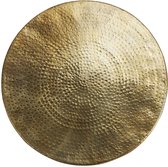 Table basse WOMO-DESIGN, Ø 60x30,5 cm, dorée, en alliage d'aluminium martelé