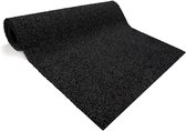 Tapis de couloir en coton JYG Katcot anthracite 50 x 220 cm - tapis de couloir super absorbant, lavable en machine avec envers antidérapant. Pour la protection des sols. Retient l'eau et la poussière - super