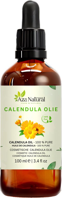 Biologische Calendula Olie 100 ml – Koudgeperst & 100% Natuurlijk – Verzachtende en Herstellende Huidolie voor Gevoelige, Droge en Babyhuid