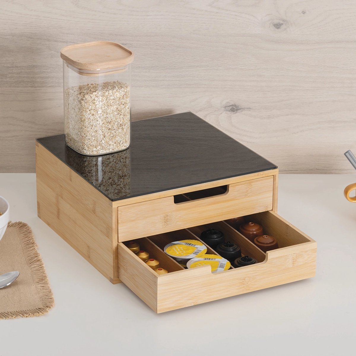 mDesign - Lade-organizer voor keukenkastje/lade - brede stapelbare