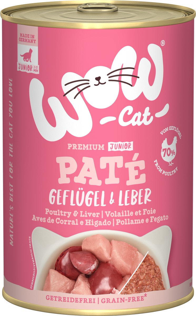 Wow WOW CAT - JUNIOR Dose 6x400g | Geflügel & Leber
